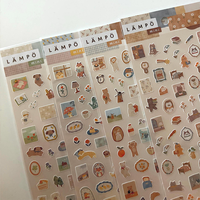 Feuilles d'autocollants promotionnels personnalisées prédécoupées, feuilles d'autocollants transparentes amovibles prédécoupées, autocollants pour enfants