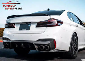 Difusor de parachoques trasero de fibra de carbono seco, estilo 3D, con luz LED, para <span class=keywords><strong>BMW</strong></span> F90, M5, G30, 540i, <span class=keywords><strong>535</strong></span>, 530, 550 - Product Image 3