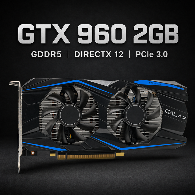 New GTX960 2GB GDDR5 128Bit Fan Cooling Graphics Card for DP DVI Gaming for Desktop Computer