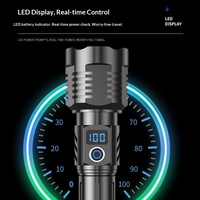 Lampe torche LED YesFire rechargeable par USB, IP65, zoom, super lumineuse, 1000+ lumens, longue portée, laser, étanche, qualité militaire