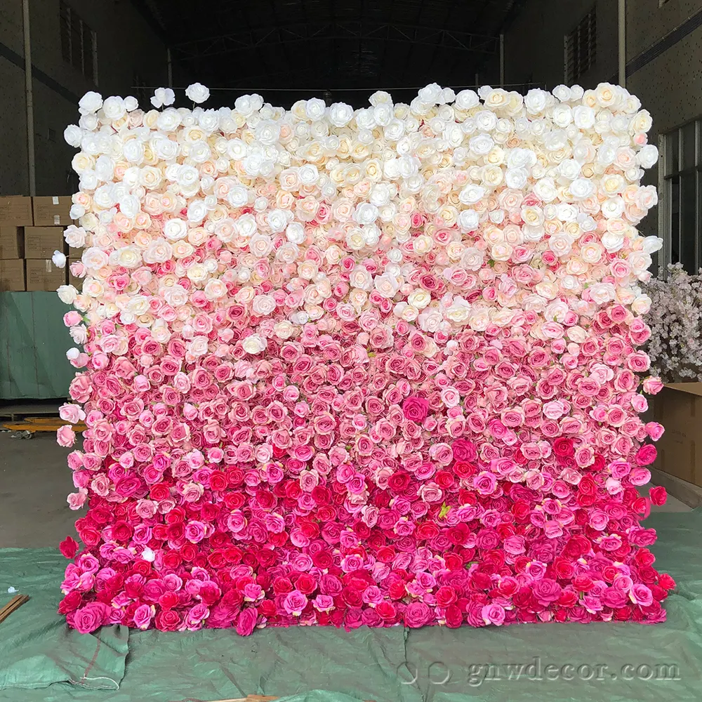 GNW пользовательский градиент роза цветок свадебный фон цветок стена не легко упасть и может быть сложен