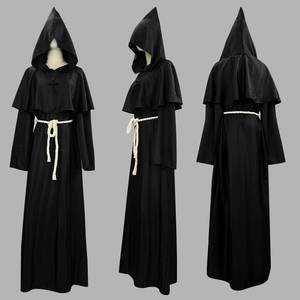 Disfraz Premium de Halloween Medieval para Cosplay, Túnica de Monje, Fraile, Mago, Sacerdote, Traje para Representaciones Escénicas - Product Image 3