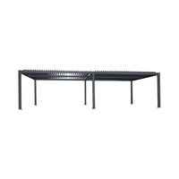 Pergola à persiennes en feuille violette Pergola extérieure moderne en aluminium toit réglable pont rigide Arrangement extérieur saisonnier