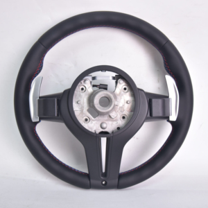 Volante Deportivo Modificado para <span class=keywords><strong>BMW</strong></span> Serie 3, 5, 7, <span class=keywords><strong>X1</strong></span>, X5, X6, X3, M3, M6, E70, E90, con Cubierta de Cuero Genuino y Detalles de Fibra de Carbono - Product Image 2