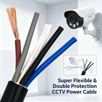 Kabel Fleksibel RVV Multi-core Berisolasi PVC Kabel Listrik 2/3/4/5 Inti untuk Peralatan Rumah Tangga
