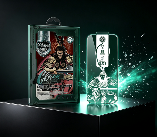 HONOR X9d/X8d/X6b/600 Monkey King 0.33mm Tempered Glass Screen Protector 9H Hardness Full Coverage Anti-Fingerprint Tri-Fold Box