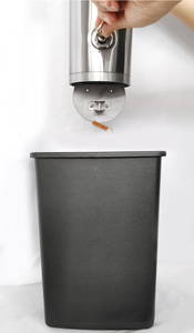 Cenicero de Acero Inoxidable con Cerradura para Montar en la Pared, Cubo de Basura Plateado para Residuos de Cigarros, para Hoteles y Restaurantes, para Fumadores - Product Image 6