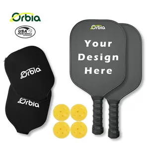 ORBIA Sports Pickleball Rackets Set Carbon Fiber Pickleball Paddle Set of 2 USAPA Approved DIY UV Print Design PP Core Paddle