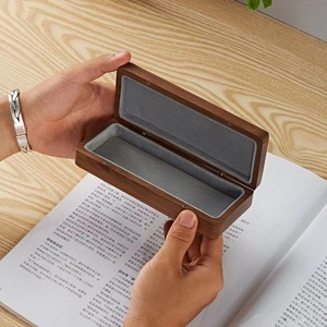 Étui à lunettes en bois, boîte de rangement rectangulaire en bois massif pour lunettes de soleil et lunettes de vue - Product Image 3