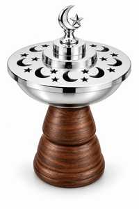 Wood And Metal <b>Incense</b> Burner <b>Holder</b> <b>for</b> Aromatic <b>Incense</b> <b>Sticks</b> Cones Meditation Prayer Rituals - Product Image 4