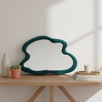 Miroir sur pied pleine longueur avec grand cadre en bois pour décoration intérieure, vente en gros, personnalisable