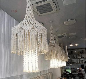 Factory Direct Sales Baumwolle Hand gewebter Weihnachts lampen schirm - Product Image 3