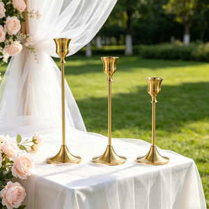 European Style Taper <b>Candle</b> Holders Metal Candlestick Set for <b>Wedding</b> Banquet Home Decor - Product Image 5