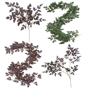 Guirlande artificielle de vigne <span class=keywords><strong>trompette</strong></span> d'automne, 180 cm, feuilles tombantes avec baies pour décoration murale et fenêtre de Thanksgiving - Product Image 1