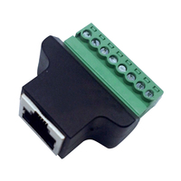 Nieuwe Netwerk Connector Rj45 Socket Naar 8-Bit Terminal Rj45 Naar 8pin Soldeerloze Adapter Terminal