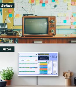 Kalender Digital Pabrik ELC, Signage Digital Indoor, Layar LCD Ultra Tipis, Layar A+, Kios Tablet Android POS 21,5 inci, Jam - Product Image 3