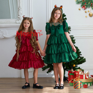 Nouvelle Robe de Bal Fantaisie pour Filles, Manches Bouffantes, en Tulle Superposé, Robes de Noël pour Enfants, Fabrication ODM/OEM - Product Image 1