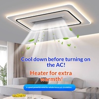 Ventilateur sans pales pour salon et chambre, plafonnier pour toute la maison, moderne et simple, en ABS, directement de l'usine d'éclairage de Zhongshan