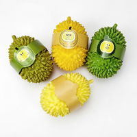 Jouet Squishy Durian de Simulation Dessin Animé Adorable en TPR Souple à Rebond Lent, Jouet à Presser Extensible, Fruit Épineux Artificiel