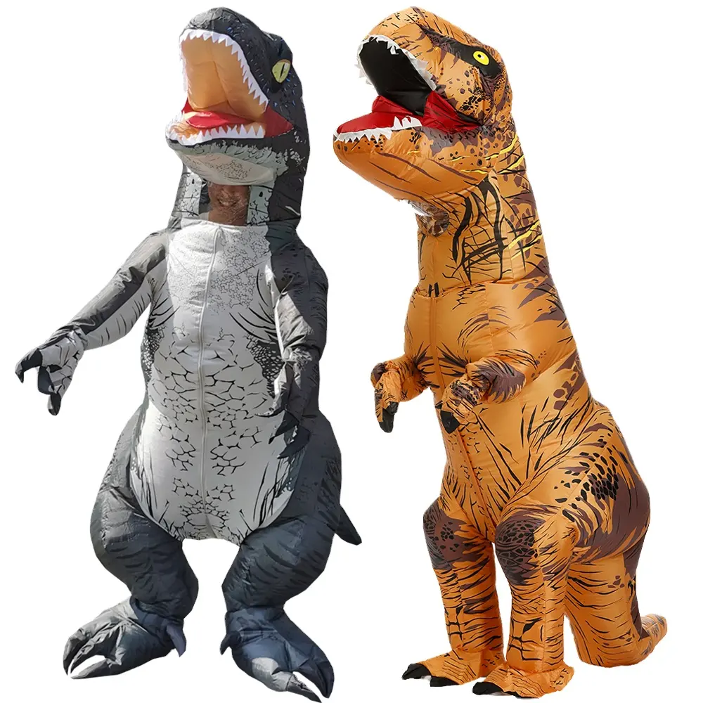 Cosplay T-REX Dinosaur Costumes Carnival Dino Inflatable Costume Halloween Party Suit Funny Cartoon Performance Kids Clothes