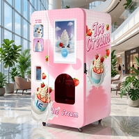 Machine à crème glacée molle automatique LE VENDING pour animaux de compagnie, adaptée aux chiens, multi-saveurs, 110V/220V, poudre de crème glacée au lait universelle