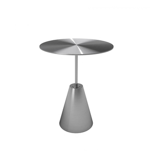 Suministro de fábrica, gran oferta, diseño que ahorra espacio con características familiares, mesa de <span class=keywords><strong>caf</strong></span>é, mesa redonda de acero inoxidable - Product Image 1