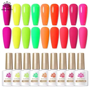 BORN PRETTY Professional Nail Supplier 10ml Neon Fluorescence Gel Vernis Ongle Semi Permanent UV Gel Polish Summer Color