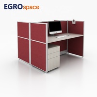 EGROspace Bureau de travail moderne et robuste en aluminium et bois, modèles de meubles, cloison, poste de travail de bureau