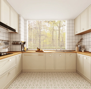 Conception de cuisine minimaliste française sur mesure pour cuisine <span class=keywords><strong>en</strong></span> <span class=keywords><strong>U</strong></span>, armoires de cuisine entièrement <span class=keywords><strong>en</strong></span> bois simplifiées - Product Image 6
