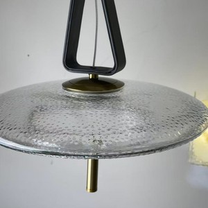 Modern Minimalist Glass Pendant <b>Light</b> Round E27 LED Adjustable Height For Dining Living Room Entryway - Product Image 4