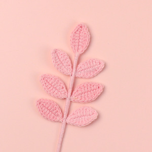 Décoration Maison Hôtel Boutique Accessoires Bouquet de Fleurs Feuilles en Laine Tissées Fleur au Crochet Faite à la Main - Product Image 3