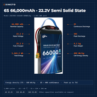 Baterai Drone Survei 3D Arkeologi XINGTO Pabrik Langsung 400Wh/kg Solid State 16.5/33/40/44/50/66/74/82ah untuk Pemetaan dan Penerbangan Jarak Jauh