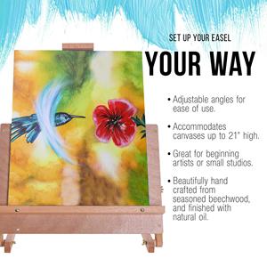 Caballete de estudio de artista de mesa ajustable de madera maciza tablero de dibujo de pintura de mesa de haya de madera resistente - Product Image 4