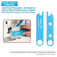 Règle de couture multifonctionnelle anti-perforation Jack Original Iron avec support magnétique et loupe