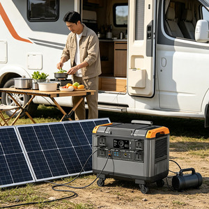 Estación Generadora Solar de Alta Capacidad con Controlador MPPT para Uso Doméstico, 3000W, 2688Wh, 230V, Onda Sinusoidal Pura - Product Image 4