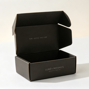 Custom Kraft Corrugated Mailer <b>Box</b> Embossed Logo Luxury Skincare Packaging Soft Touch Finish Self-locking Closure OEM/HC Options - Product Image 1