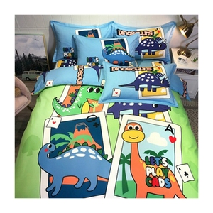 Juego de Ropa de Cama <span class=keywords><strong>Infantil</strong></span> de 3 o 4 Piezas con Diseño de Dinosaurios, Sábanas, Edredones, Fundas Nórdicas, Juego de Cama Personalizado con Dibujos Animados para Niños - Product Image 1