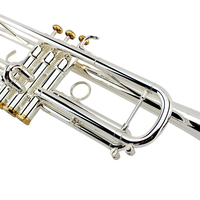 Professional Performance Grade B-flat Trumpet Brass BB Instrument Silver-plated One-piece Horn Hand-carved Beginner-Friendly