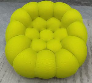 Canapé-lit modulaire en tissu crème, design minimaliste, style artistique, tendance influenceur, avec mousse rafraîchissante - Product Image 4