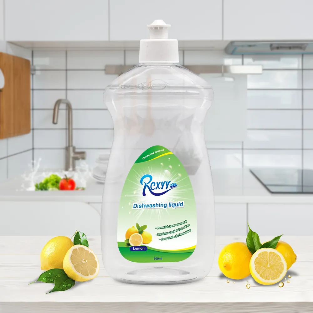 MOQ um CBM 500ml detergente líquido detergente líquido sustentável do sabão do prato para a remoção profunda da mancha
