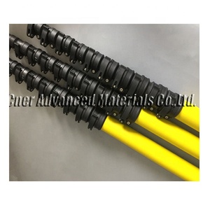 Pôles télescopiques longs <span class=keywords><strong>en</strong></span> fibre de verre et fibre de carbone avec crochets, poignée <span class=keywords><strong>en</strong></span> <span class=keywords><strong>aluminium</strong></span>, longueur personnalisable, mât métallique non conducteur - Product Image 2