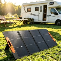 Panneau solaire pliable Glory Solar Full Black 200W 20V 11.12A, cellule BC à haute efficacité 24.8%, étanche IP67, certifié CE, pour le camping en plein air