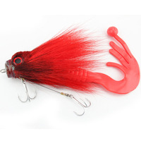 Spinpoler Big Mouse Leurre de pêche en PVC pour gros poissons de mer, pêche à la traîne en eau salée, équipement de pêche au maquereau et au poisson-chat