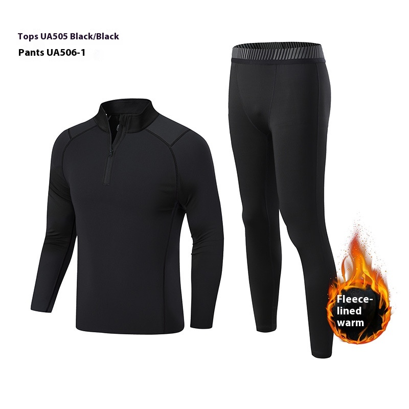 UA505 top nero/nero + UA506-1 pantaloni neri