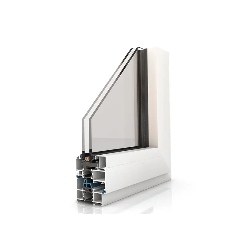 Energy efficient Insulated glass window low-E triple glazed thermal break aluminium tilt and turn window