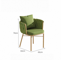 Ensemble de chaises de salle à manger en tissu tressé pour l'extérieur, table et chaises de patio commerciales pour café, bistrot, hôtel, jardin