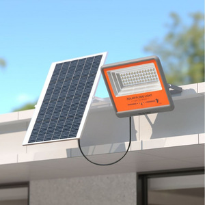 Solar Flood <b>Light</b> 120lm/W LED Aluminum Body Surface Mounted Outdoor Waterproof With Solar Panel - Product Image 2