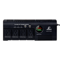 Stabilisateur portable domestique 1,5 kVA 220 V – Régulateur de tension positive et protecteur – Gain de place – Économiseur d'énergie