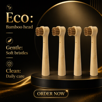 Brosse à dents électrique en bambou à poils de sanglier 100 % naturels, tête remplaçable, compatible Oral-B, pour enfants et usage hôtelier – Vente chaude
