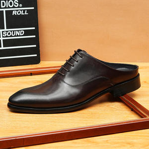 2026 Latest Summer Autumn Trendy Men's Cowhide Lace-up Pointed <b>Toe</b> Shoes Flat Sole Waterproof Breathable Lightweight Business - Product Image 4